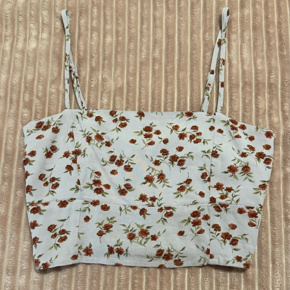 Floral Cropped Tank Top